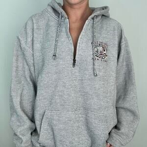 Fire Island embroidered grey hoodie